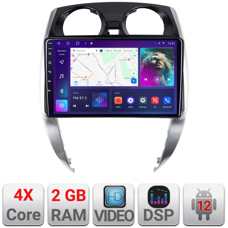 Navigatie Nisan Note 2012-2019 Android radio gps internet 2+32 KIT-note-2012+EDT-E210