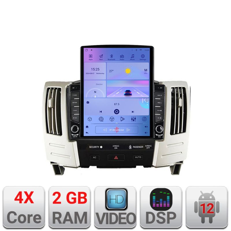 Navigatie Lexus RX300 2003-2008 Android radio gps internet quad core 2+32 ecran vertical 9.7