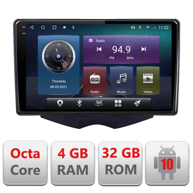 Navigatie Hyundai Veloster Android radio gps internet Octa core 4+32 kit-veloster+EDT-E409