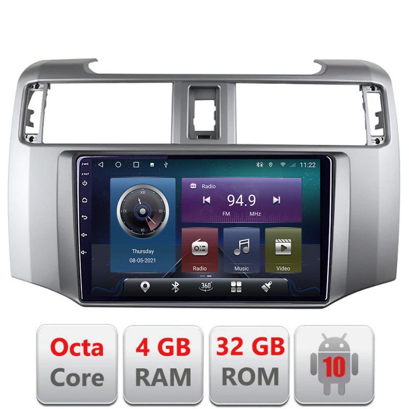 Navigatie Toyota 4runner 2009-2019 Android radio gps internet Octa core 4+32 KIT-4runner+EDT-E409