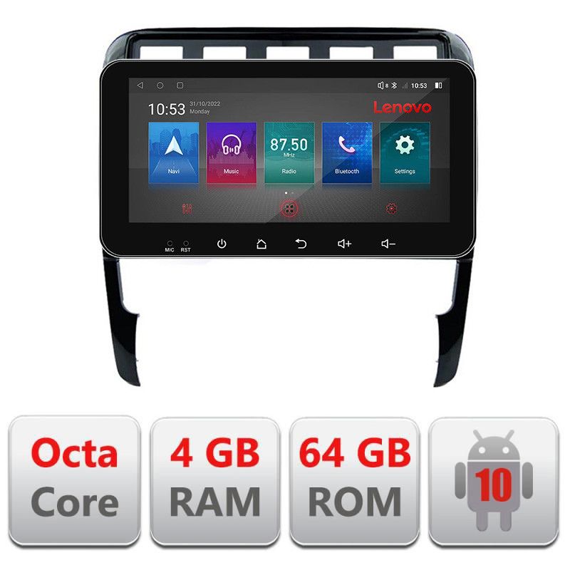 Navigatie Porsche Cayenne 2002-2011 I-443 4+64 ecran 10.33" Android Waze USB Navigatie Internet Youtube Radio