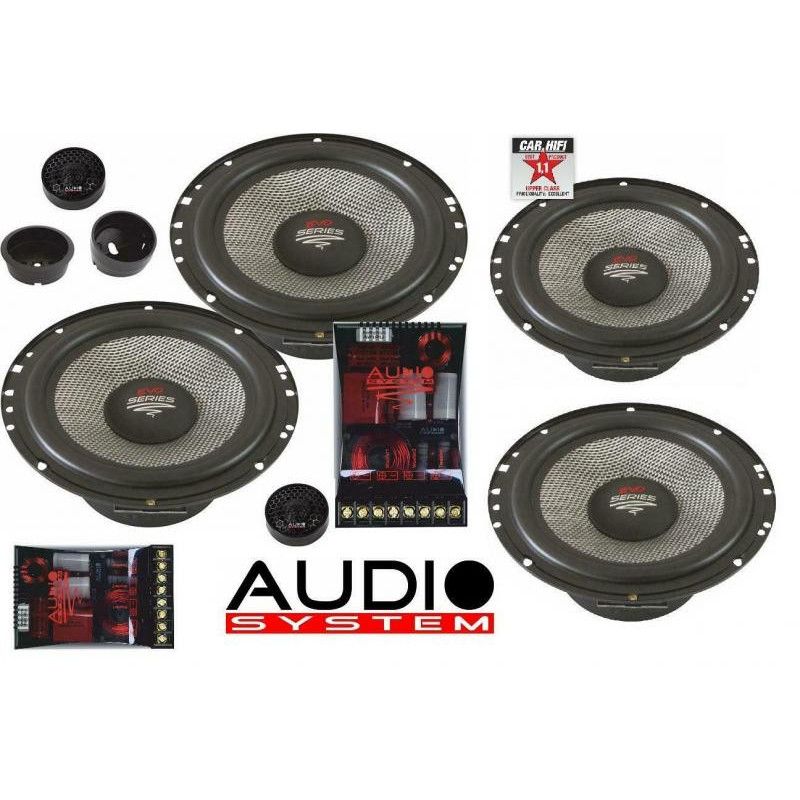 Kit Difuzoare Component Audio System X-165 4 căi 165mm Kickbass Crossovere plug\'n\'play 2x300/220 watt 2 Ohm