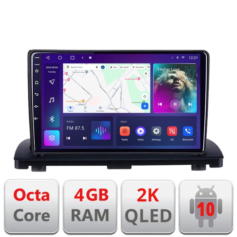 Navigatie Volvo XC90 C-173 Android Octa Core Ecran 2K QLED GPS 4G 4+32GB 360 KIT-173+EDT-E409-2K