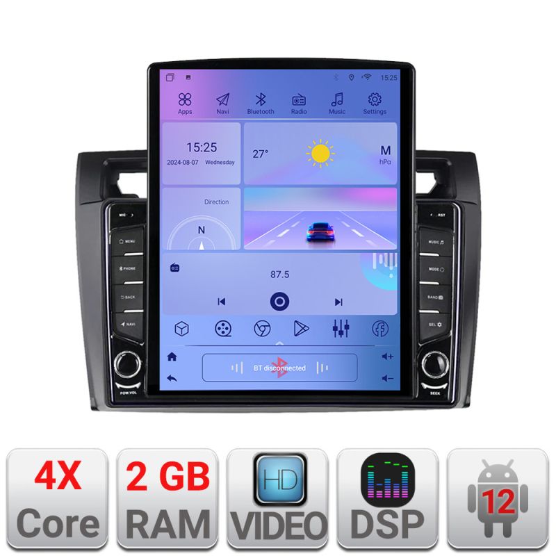 Navigatie Ford Fiesta MK5 2002-2008 Android radio gps internet quad core 2+32 ecran vertical 9.7