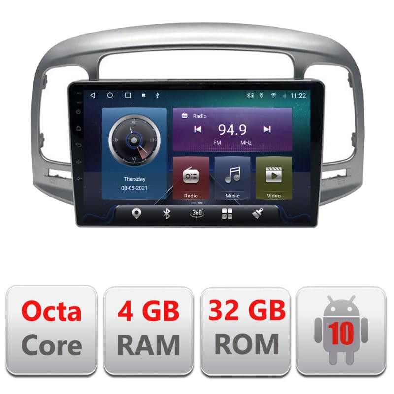 Navigatie HHyundai Accent 2006-2012 C-Accent Octa Core cu Android Radio Bluetooth Internet GPS WIFI 4+32GB