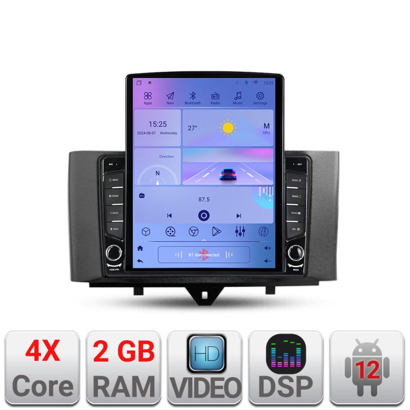 Navigatie Smart For Two 2010-2015 K-Smart10 ecran tip TESLA 9.7