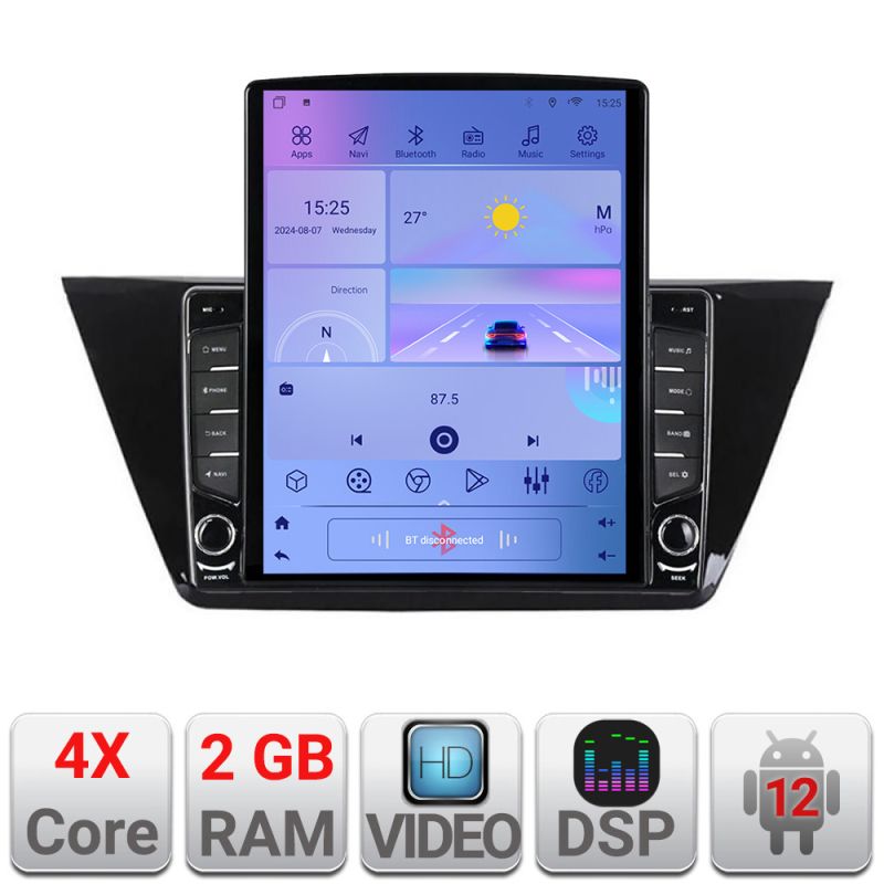 Navigatie VOLKSWAGEN TOURAN 2016- K-3144 ecran tip TESLA 9.7