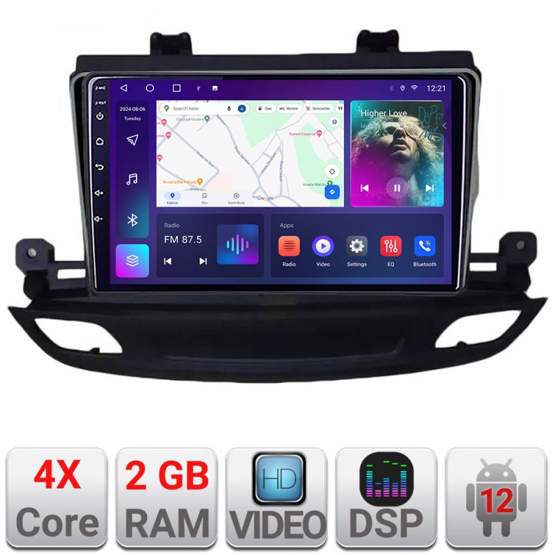 Navigatie Opel Insignia 2018- A-insignia19 2+32 GB Android Waze USB Navigatie Internet Youtube Radio