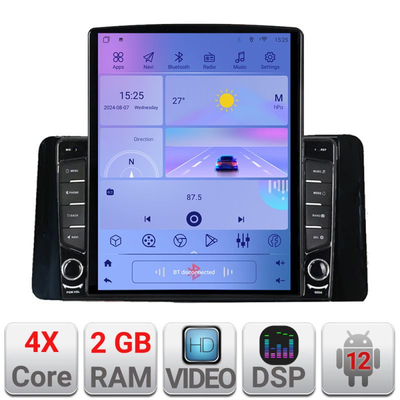 Navigatie Skoda Kamiq 2019- Android radio gps internet quad core 2+32 ecran vertical 9.7