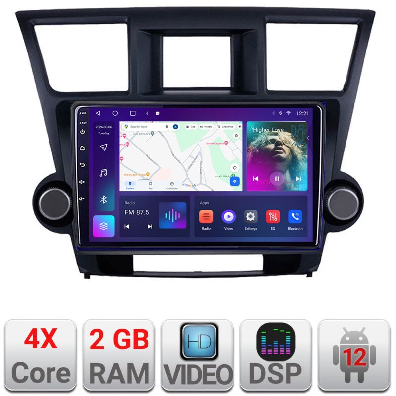 Navigatie Toyota Highlander 2007-2013 Android radio gps internet 2+32 Kit-highlander+EDT-E210v2