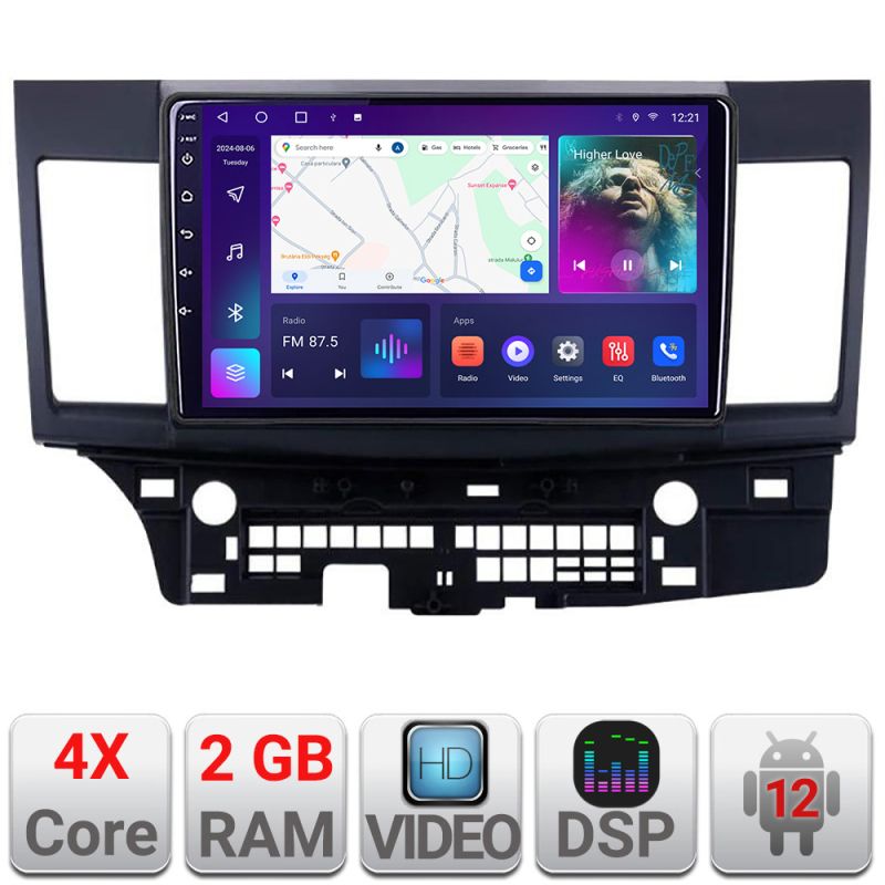Navigatie Mitsubishi Lancer A-037 2+32 GB Android Waze USB Navigatie Internet Youtube Radio