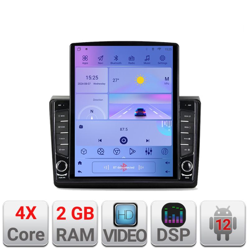 Navigatie Fiat BRAVO 2007-2014 K-BRAVO ecran tip TESLA 9.7