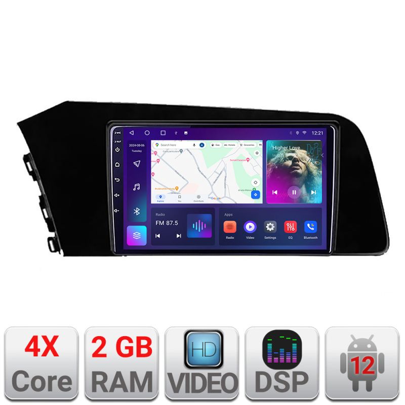 Navigatie HHyundai Elantra 2021- A-elantra2021 2+32 GB Android Waze USB Navigatie Internet Youtube Radio