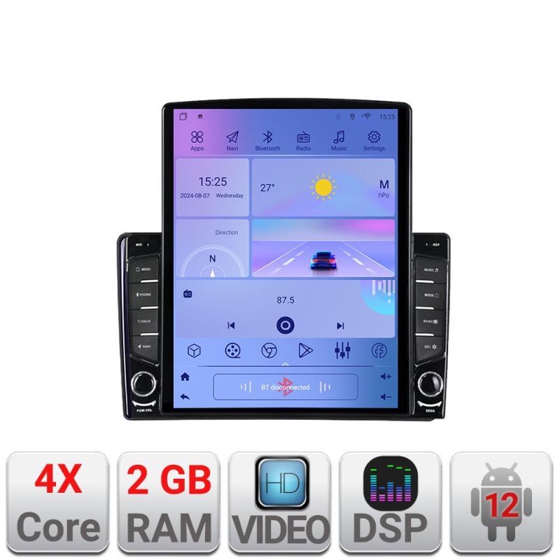 Navigatie Fiat Tipo 2020- Android radio gps internet quad core 2+32 ecran vertical 9.7