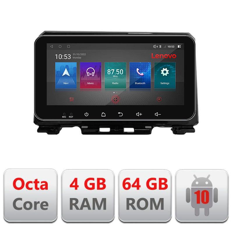 Navigatie Suzuki Jimny 2018- I-JIMNY 4+64 ecran 10.33" Android Waze USB Navigatie Internet Youtube Radio