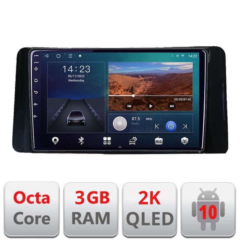 Navigatie Skoda Kamiq 2019- Android ecran Qled 2K Octa Core 3+32 carplay android auto Kit-kamiq+EDT-E310v3-2K