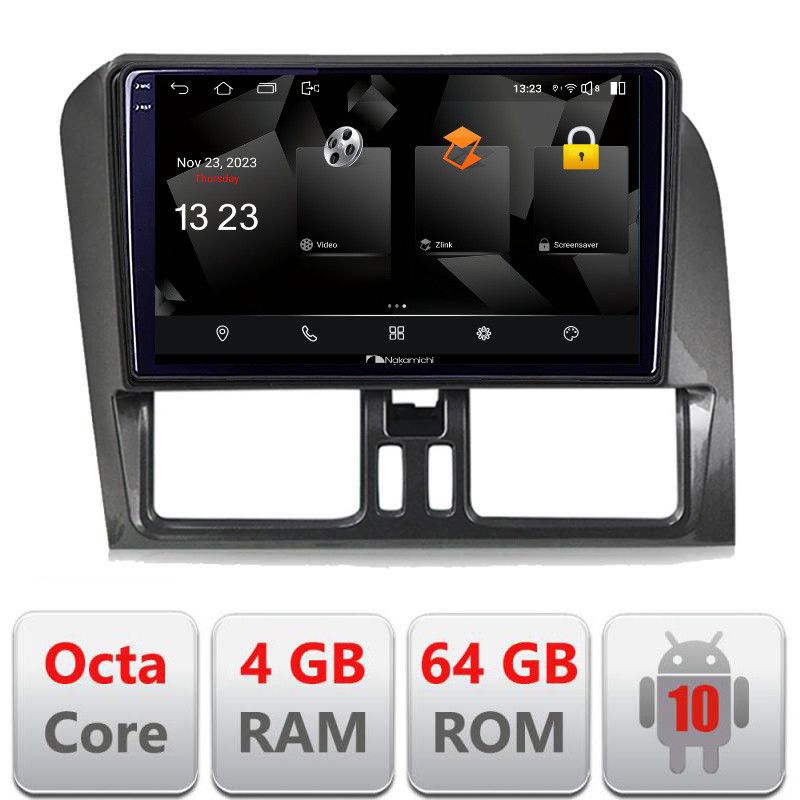 Navigatie dedicata Nakamichi Volvo XC60 2014-2018 sistem Sensus Connect 5510-272-14 Android Octa Core 720p 4+64 DSP 360 camera carplay android auto