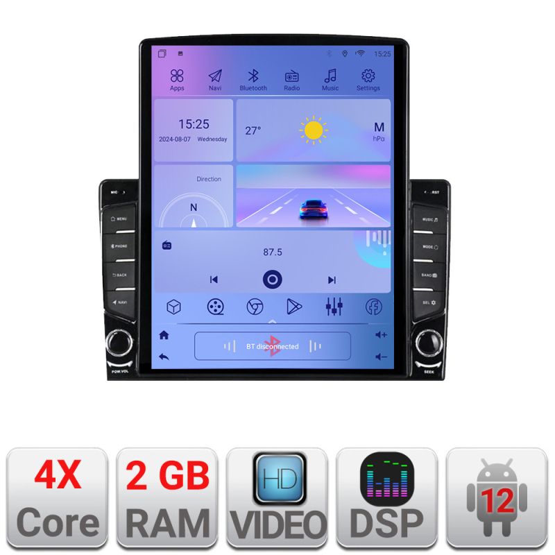 Navigatie VW Touareg 2002-2010 Android radio gps internet quad core 2+32 ecran vertical 9.7