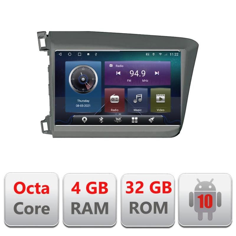 Navigatie Honda Civic Sedan C-132 Octa Core cu Android Radio Bluetooth Internet GPS WIFI 4+32GB
