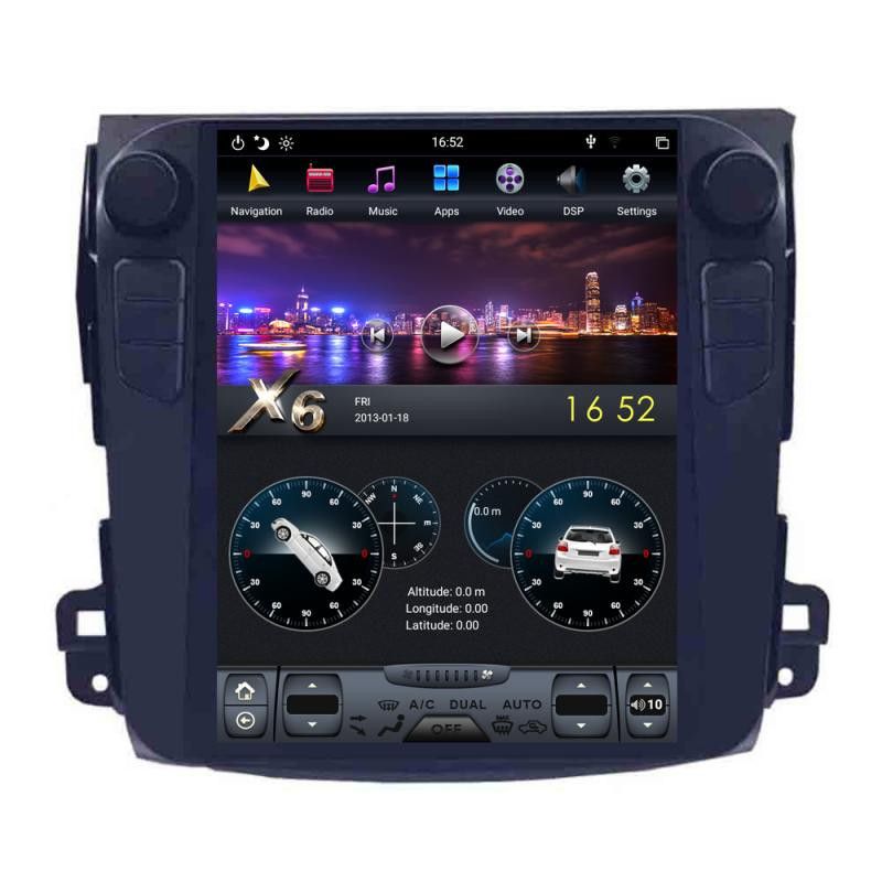 Navigatie Mitsubishi Outlander EDT-T056 cu Android GPS Bluetooth Radio Internet procesor Six Core si ecran tip Tesla