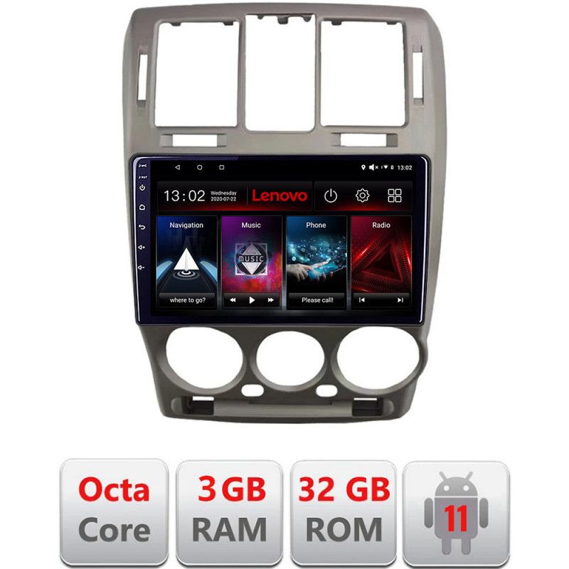 Navigatie HHyundai Getz 2002-2010 Android radio gps internet Octa Core 3+32 kit-getz+EDT-E509 LENOVO LITE