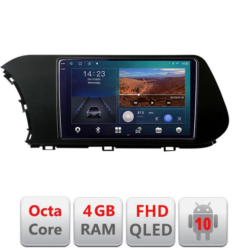 Navigatie hhyundai i20 2020- b-i20 android ecran qled octa core 4+64 carplay android auto kit-i20+edt-e310v3