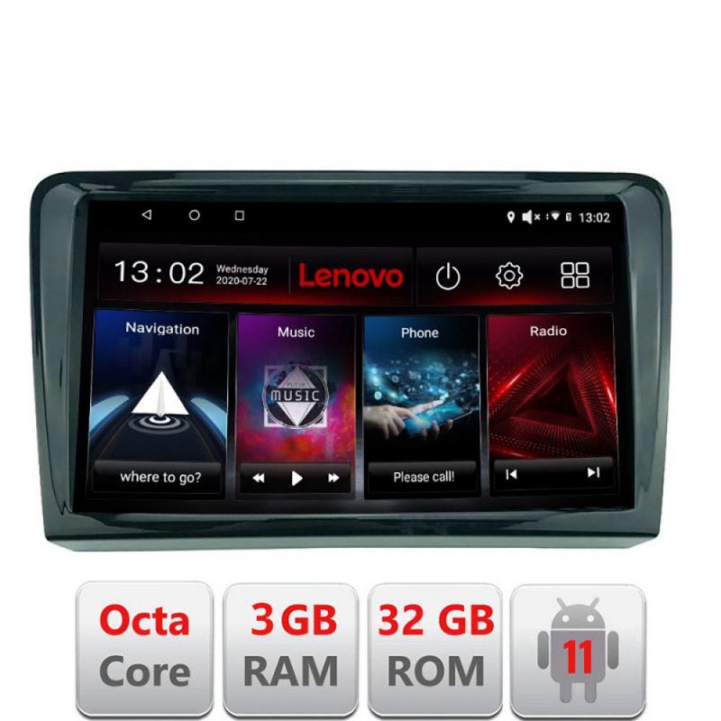 Navigatie Mercedes Viano Vito 2003-2015 Android radio gps internet Octa Core 3+32 Kit-viano-old+EDT-E510-lite LENOVO LITE