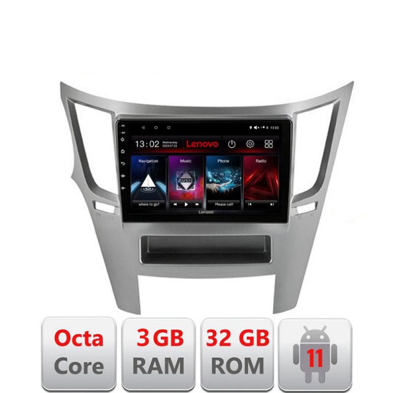 Navigatie Subaru Legacy 2010-2015 D-458 Octa Core cu Android Radio Bluetooth Internet GPS WIFI DSP 3+32 GB 4G K LENOVO LITE