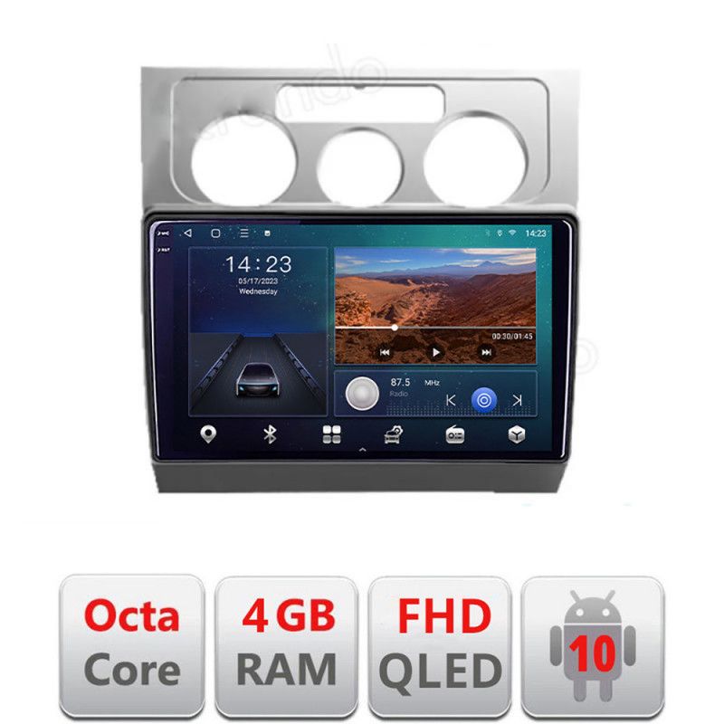 Navigatie vw touran 2003-2010 b-touran1 android ecran qled octa core 4+64 carplay android auto kit-touran1+edt-e310v3