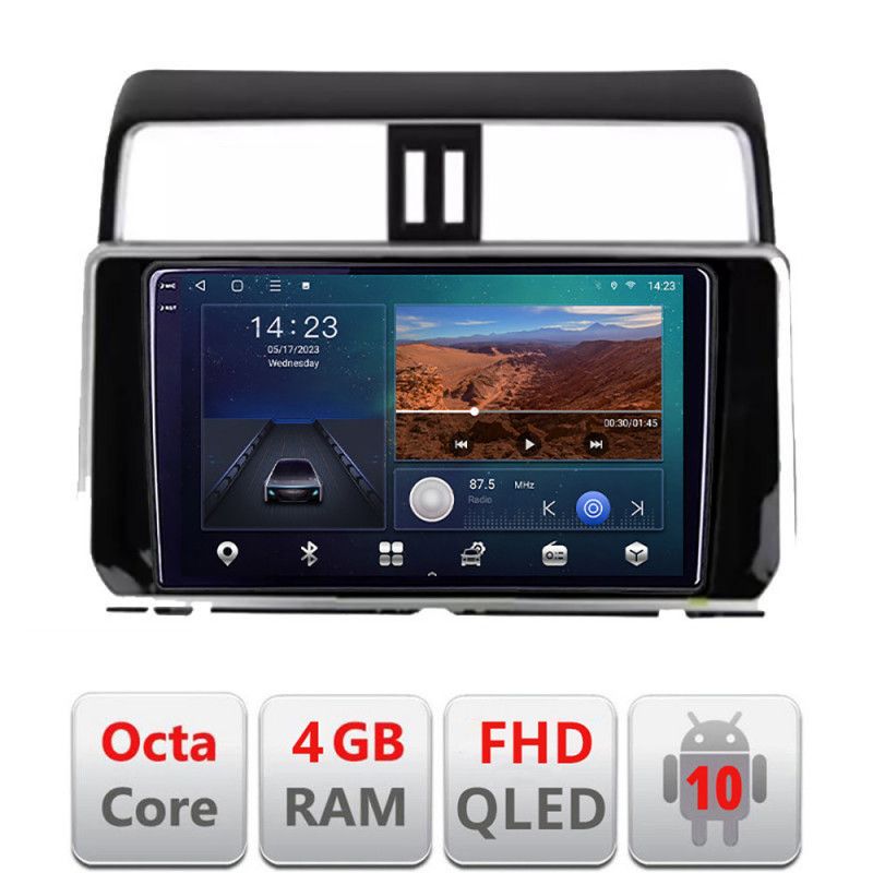 Navigatie toyota prado j150 2018- b-1065 android ecran qled octa core 4+64 carplay android auto kit-1065+edt-e310v3