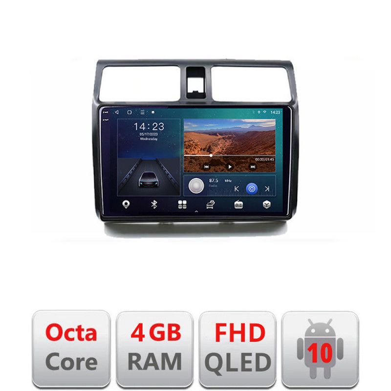 Navigatie suzuki swift 2003-2010 b-swift android ecran qled octa core 4+64 carplay android auto kit-swift+edt-e310v3