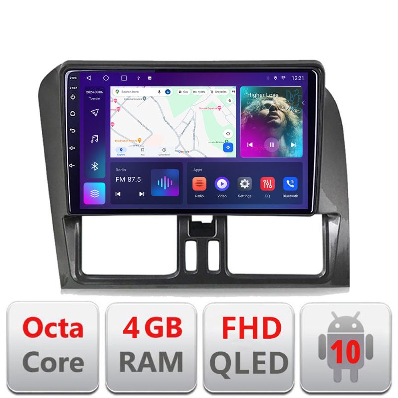 Navigatie dedicata Volvo XC60 B-272 Android Ecran QLED octa core 4+64 carplay android auto KIT-272+EDT-E309V3