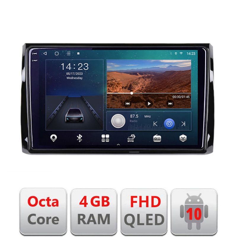 Navigatie skoda kodiaq b-kodiaq android ecran qled octa core 4+64 carplay android auto kit-kodiaq+edt-e310v3