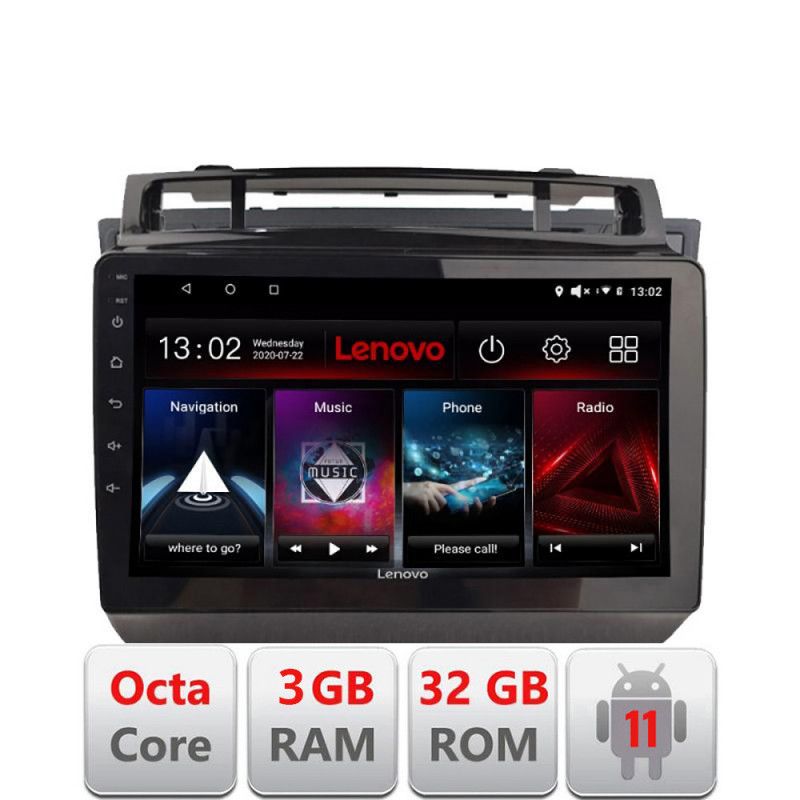 Navigatie VW Touareg 2012-2019 D-1142 Octa Core cu Android Radio Bluetooth Internet GPS WIFI DSP 3+32 GB 4G KIT LENOVO LITE