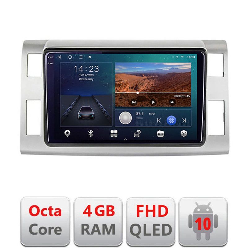 Navigatie toyota estima intre anii 2006-2013 android ecran qled octa core 4+64 carplay android auto kit-estima+edt-e310v3