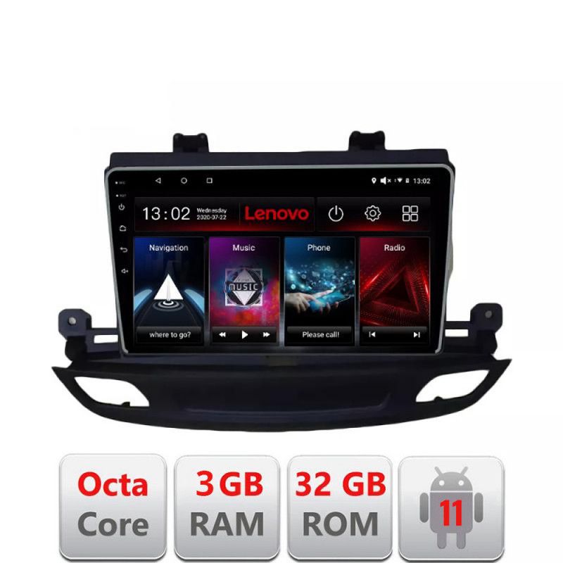 Navigatie Opel Insignia 2018- D-insignia19 Octa Core cu Android Radio Bluetooth Internet GPS WIFI DSP 3+32 GB 4 LENOVO LITE