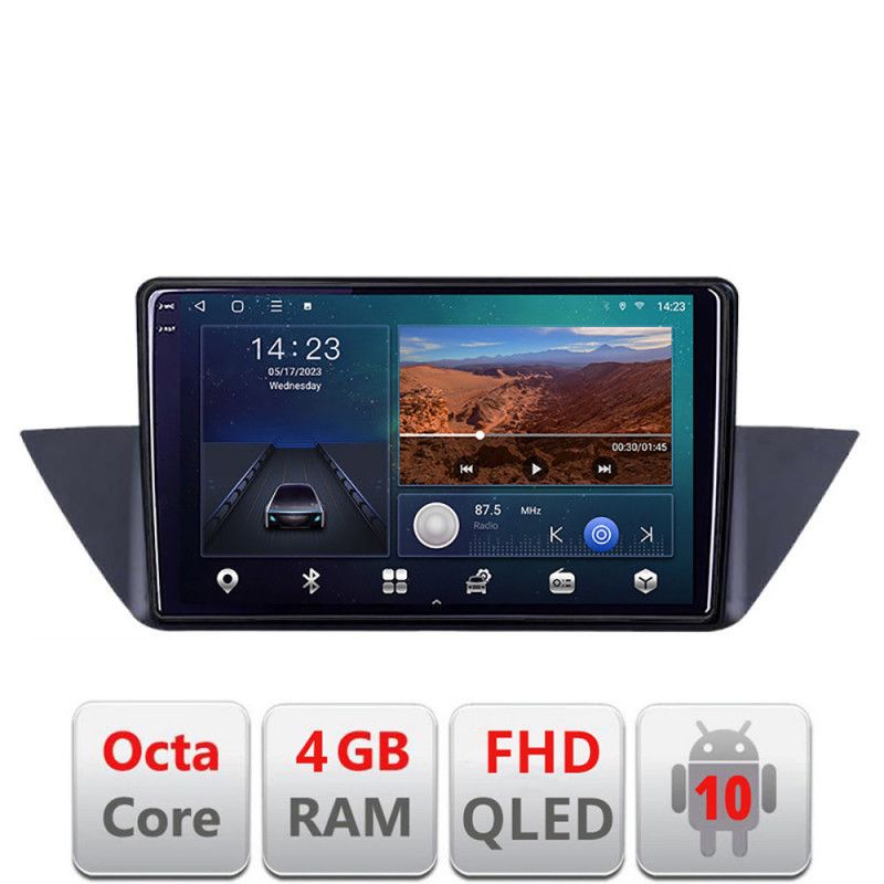 Navigatie bmw x1 e84 b-219 android ecran qled octa core 4+64 carplay android auto kit-219+edt-e310v3