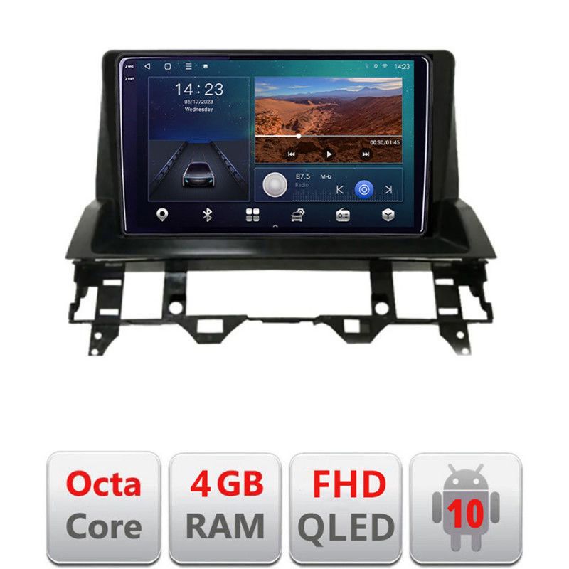 Navigatie mazda 6 2004-2008 b-mzd6 android ecran qled octa core 4+64 carplay android auto kit-mzd6+edt-e310v3