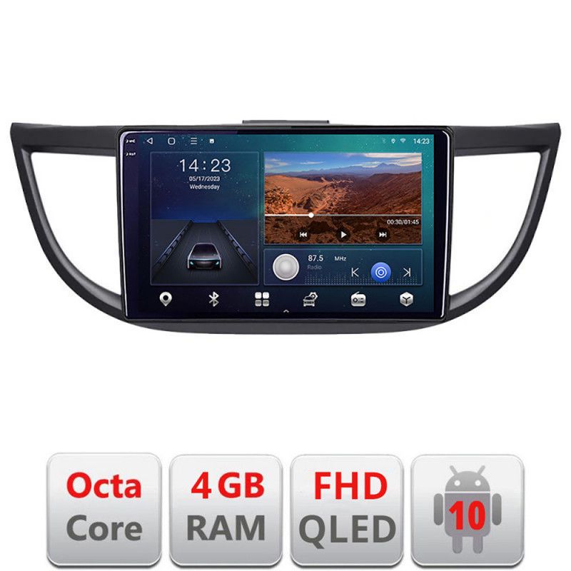 Navigatie honda crv 2012-2016 b-469 android ecran qled octa core 4+64 carplay android auto kit-469+edt-e310v3