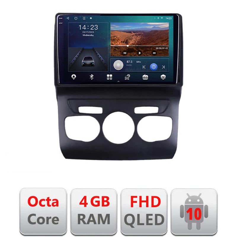 Navigatie citroen c4 2011-2016 quad core b-241 android ecran qled octa core 4+64 carplay android auto kit-241+edt-e310v3