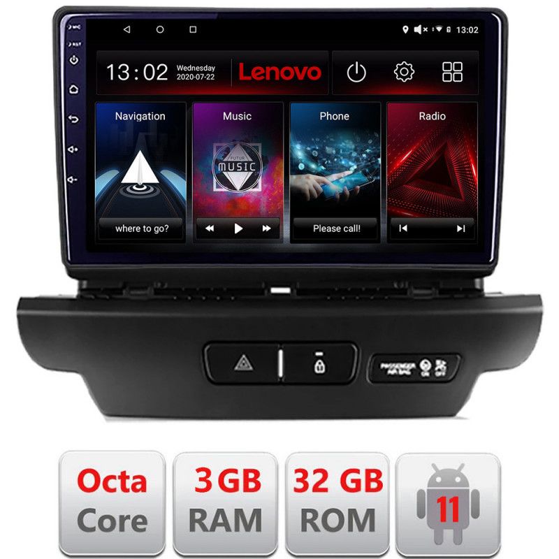Navigatie Kia Ceed 2018-2020 Android radio gps internet Octa Core 3+32 KIT-ceed18+EDT-E509 LENOVO LITE