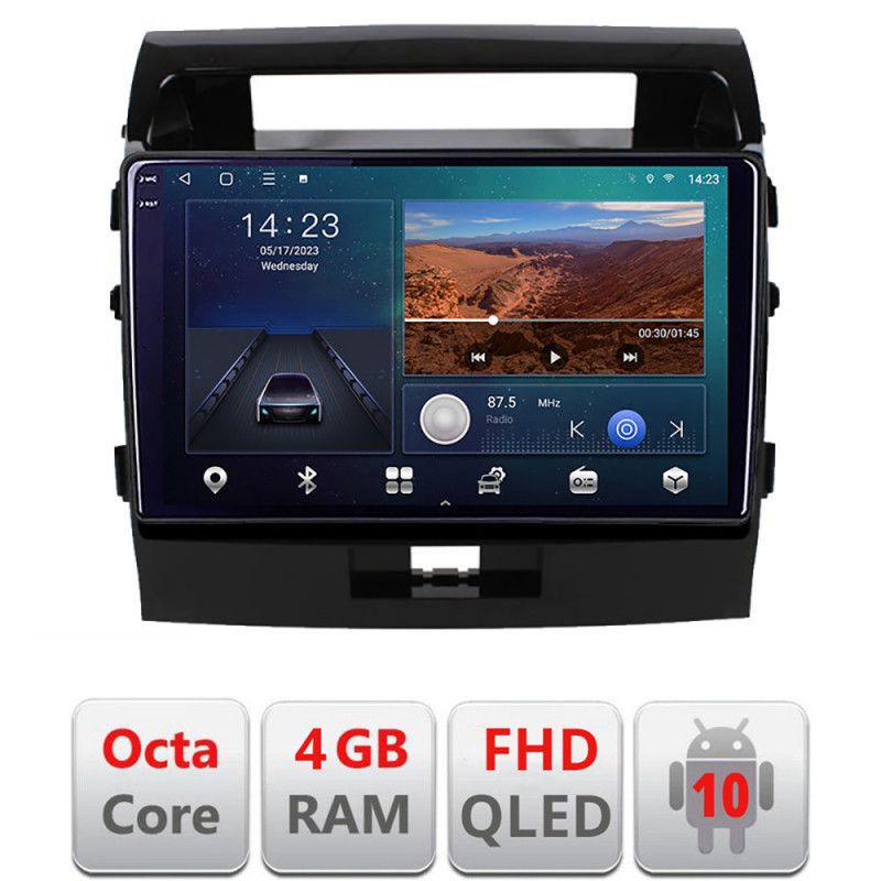 Navigatie toyota landcruiser 2008-2015 b-381 android ecran qled octa core 4+64 carplay android auto kit-381+edt-e310v3