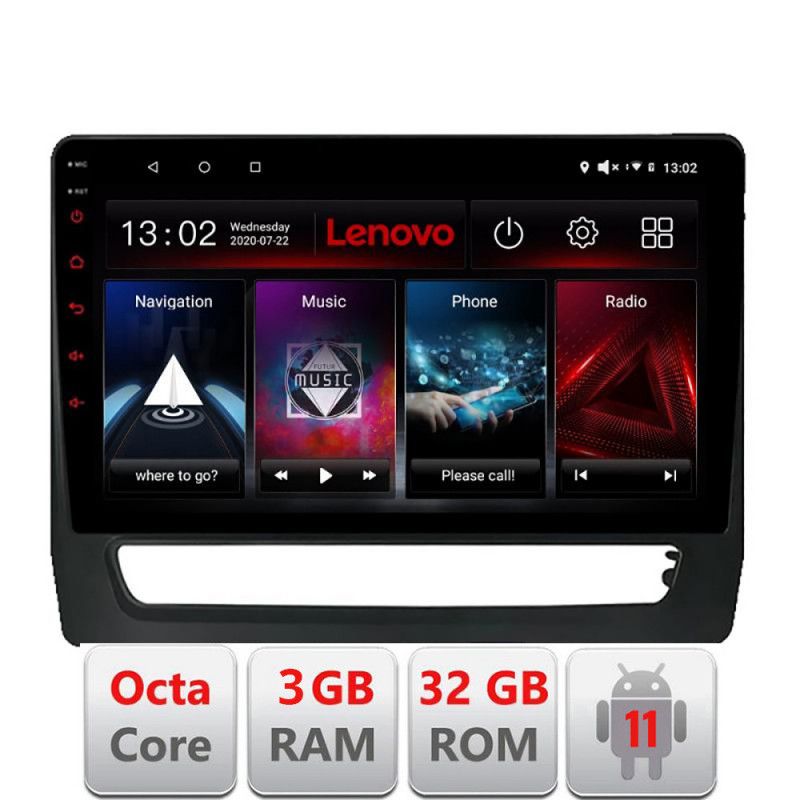 Navigatie Mitsubishi ASX 2020 D-asx2020 Octa Core cu Android Radio Bluetooth Internet GPS WIFI DSP 3+32 GB 4G k LENOVO LITE