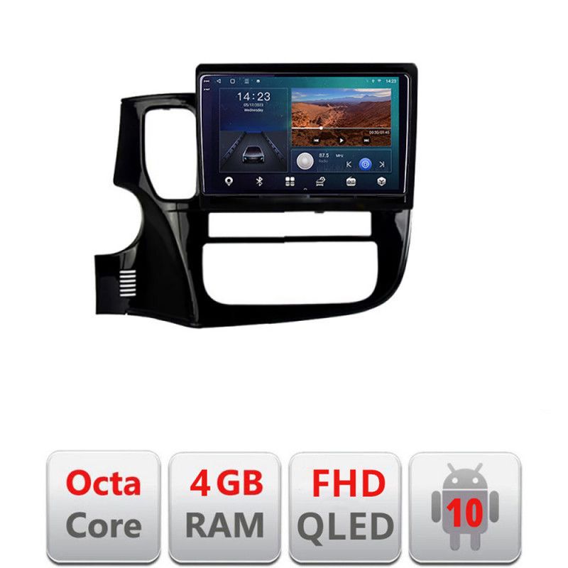 Navigatie mitsubishi outlander 2014- b-1230 android ecran qled octa core 4+64 carplay android auto kit-1230+edt-e310v3