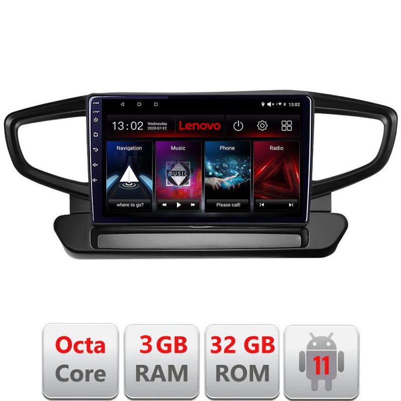 Navigatie HHyundai Ioniq 2016-2020 Android radio gps internet Octa Core 3+32 KIT-ioniq+EDT-E509 LENOVO LITE