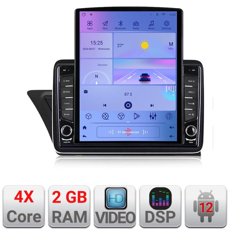 Navigatie Audi A4 A5 B8 cu MMI3G Android radio gps internet quad core 2+32 ecran vertical 9.7