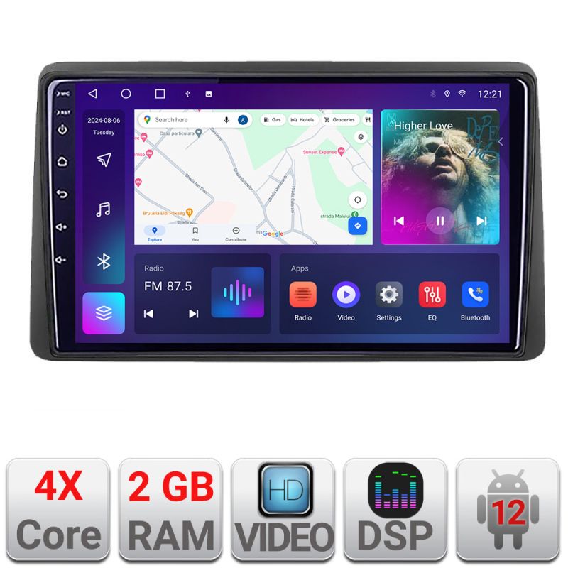 Navigatie Dacia Duster dupa 2019 A-199 2+32 GB Android Waze USBNavigatie Internet Youtube Radio v1