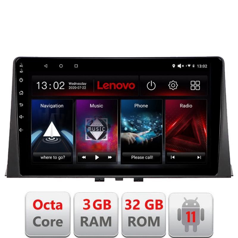 Navigatie Citroen Berlingo 2019- D-berlingo18 Octa Core cu Android Radio Bluetooth Internet GPS WIFI DSP 3+32 G LENOVO LITE