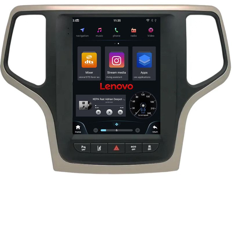 Navigatie Jeep Grand Cherokee 2014-2019, tip tesla Qled 9.7