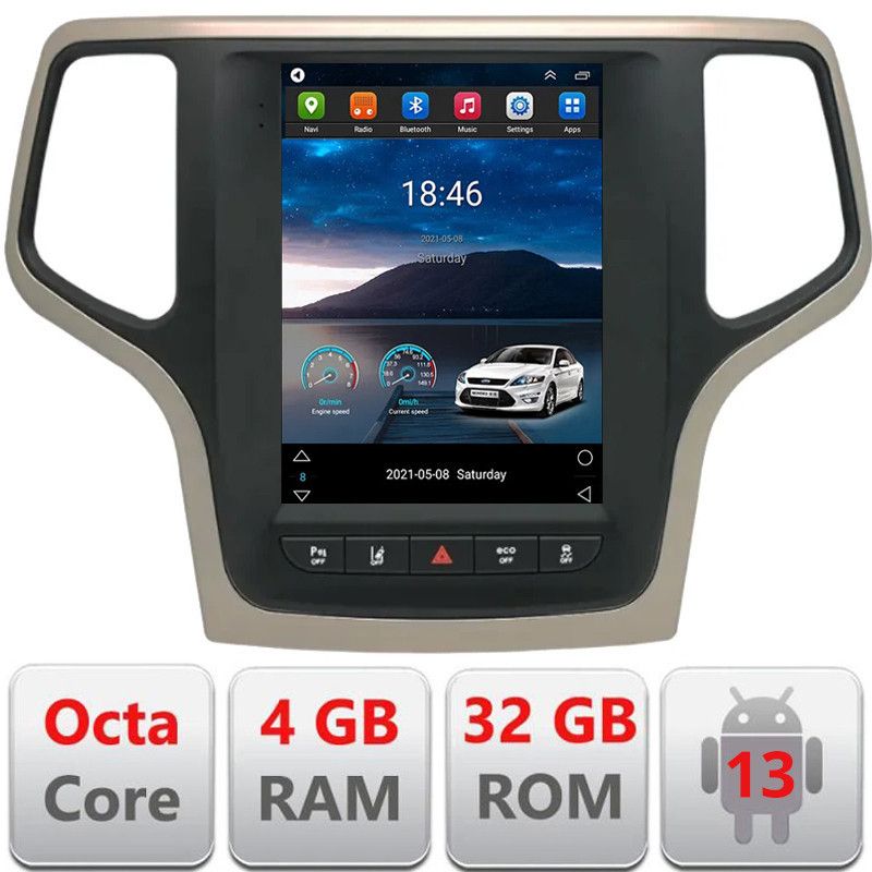 Navigatie Jeep Grand Cherokee 2014-2019, tip tesla Qled 9.7
